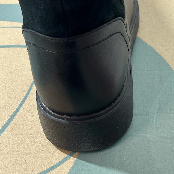 Clarks Unstructured Leather Tall Shaft Boots Un Elda Hi Black Size 6 NIB - Picture 12 of 13